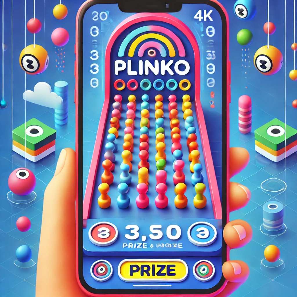 Plinko app בהדגמה לנייד.